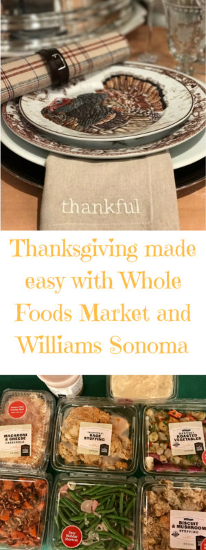 Thanksgiving made easy with Whole Foods and Williams Sonoma. Full story at www.cookwith5kids.com
