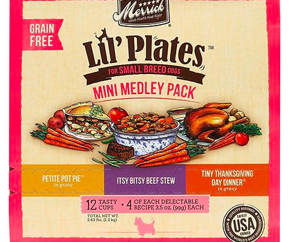 Merrick Lil Plates perfect dog food for travel available on Chewy.com