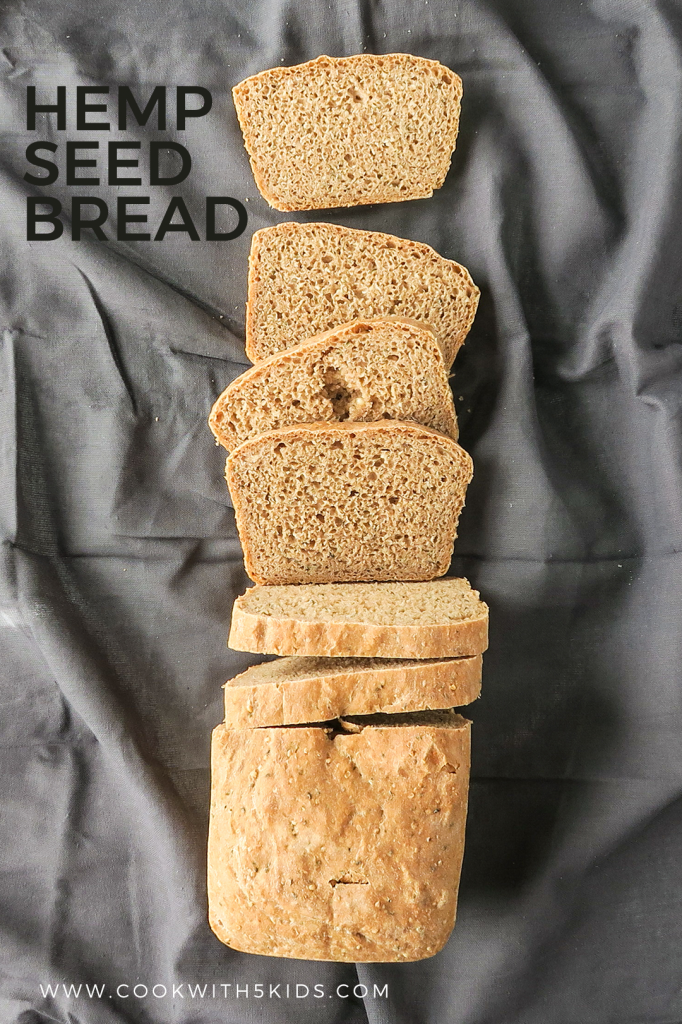 loaf of sliced hemp seed bread