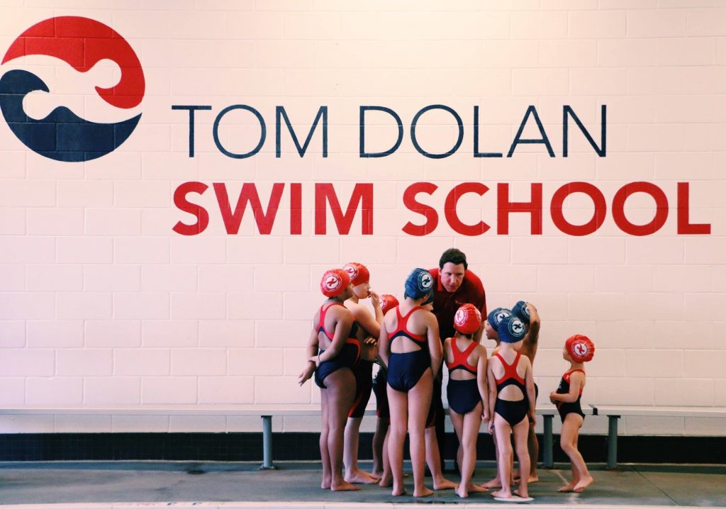 Children's swimming class starting at 3 months old. Signup now at Kids swim class at Tom Dolan Swim School for babies, kids, and adults opens the second location in Northern Virginia.