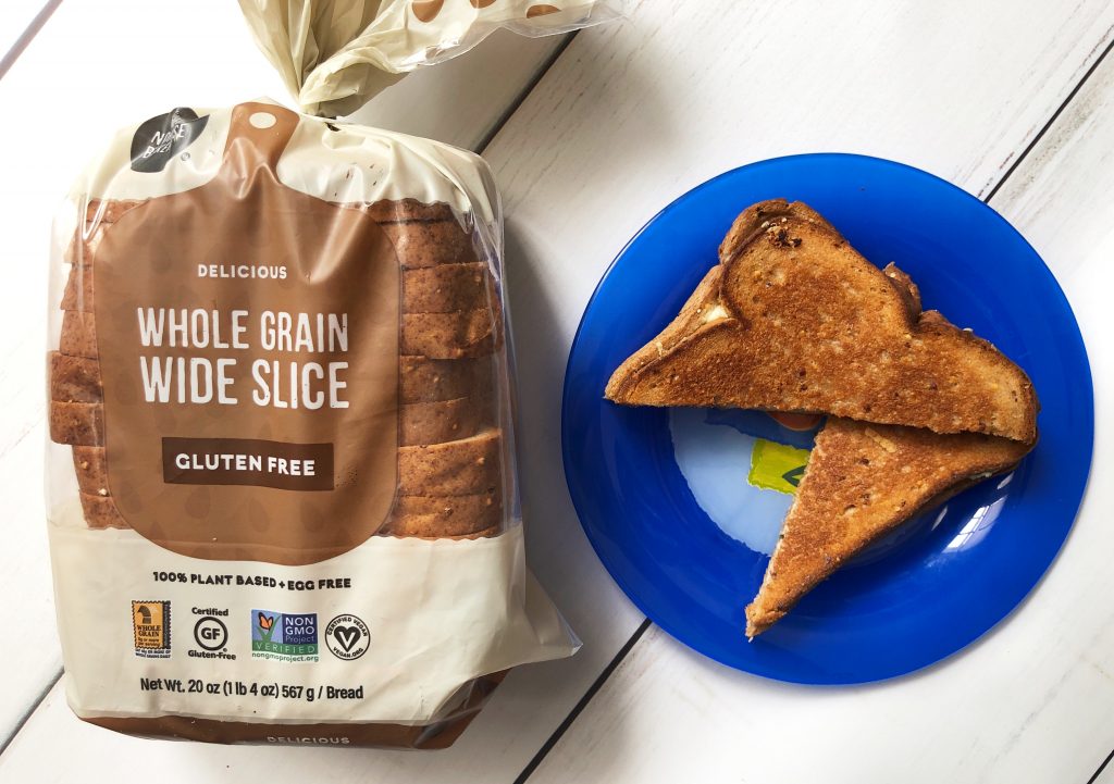 gluten free grilled cheese on whole wheat bread