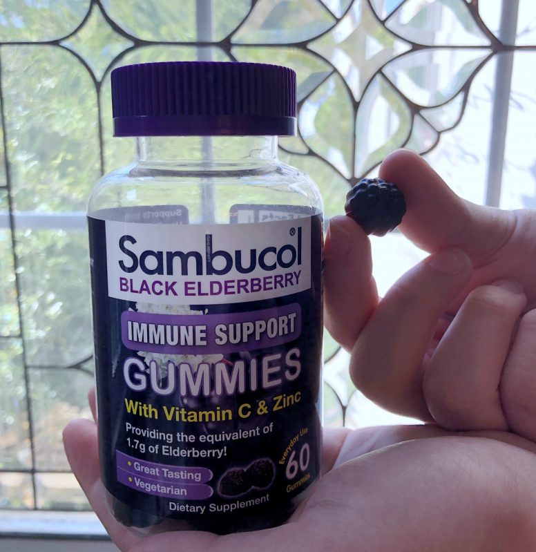 take one sambucol gummy per day to boost immune health
